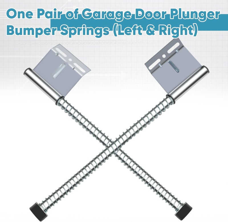 RDUIGT Pair of 27" Garage Door Pusher Spring Garage Door Plunger Bumper Spring Opener System Parts for Garage Doors - Image 2